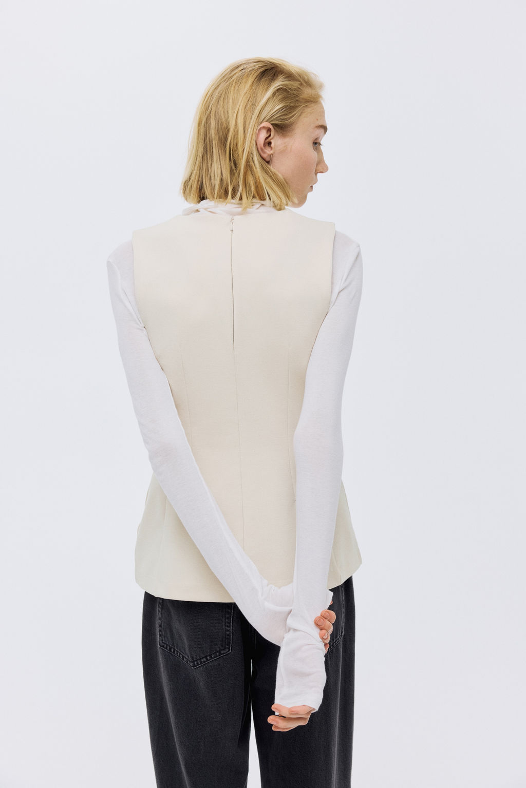 Top en punto roma con peplum - H&m фото 6