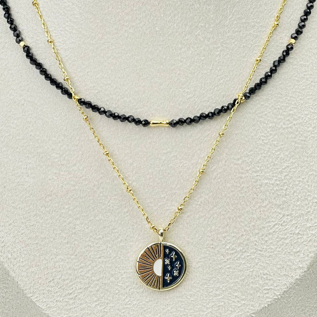 Колье двойное из Шпинели с цепочкой 38/42 см +