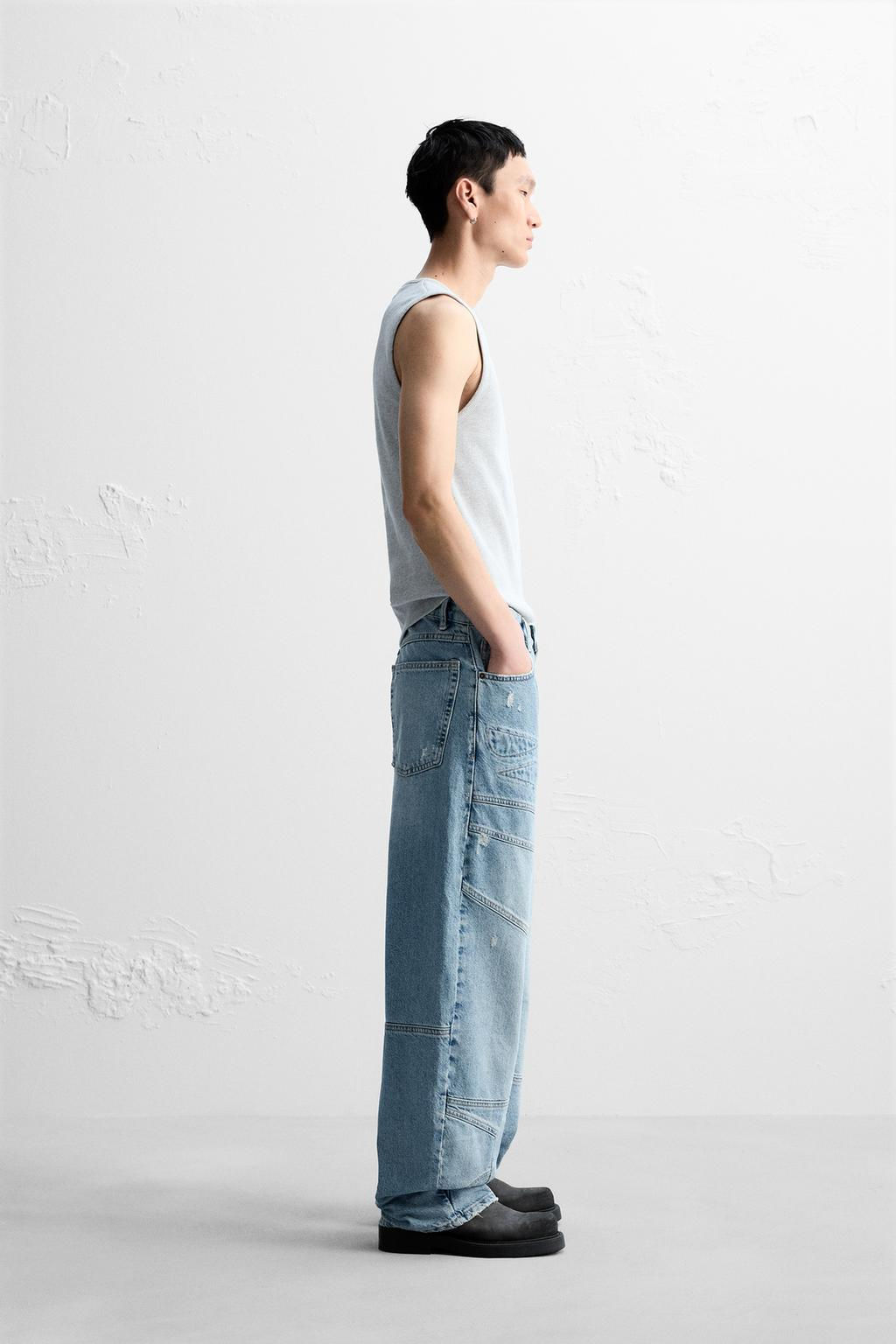 BARREL FIT JEANS WITH SEAM DETAILS - Zara фото 4