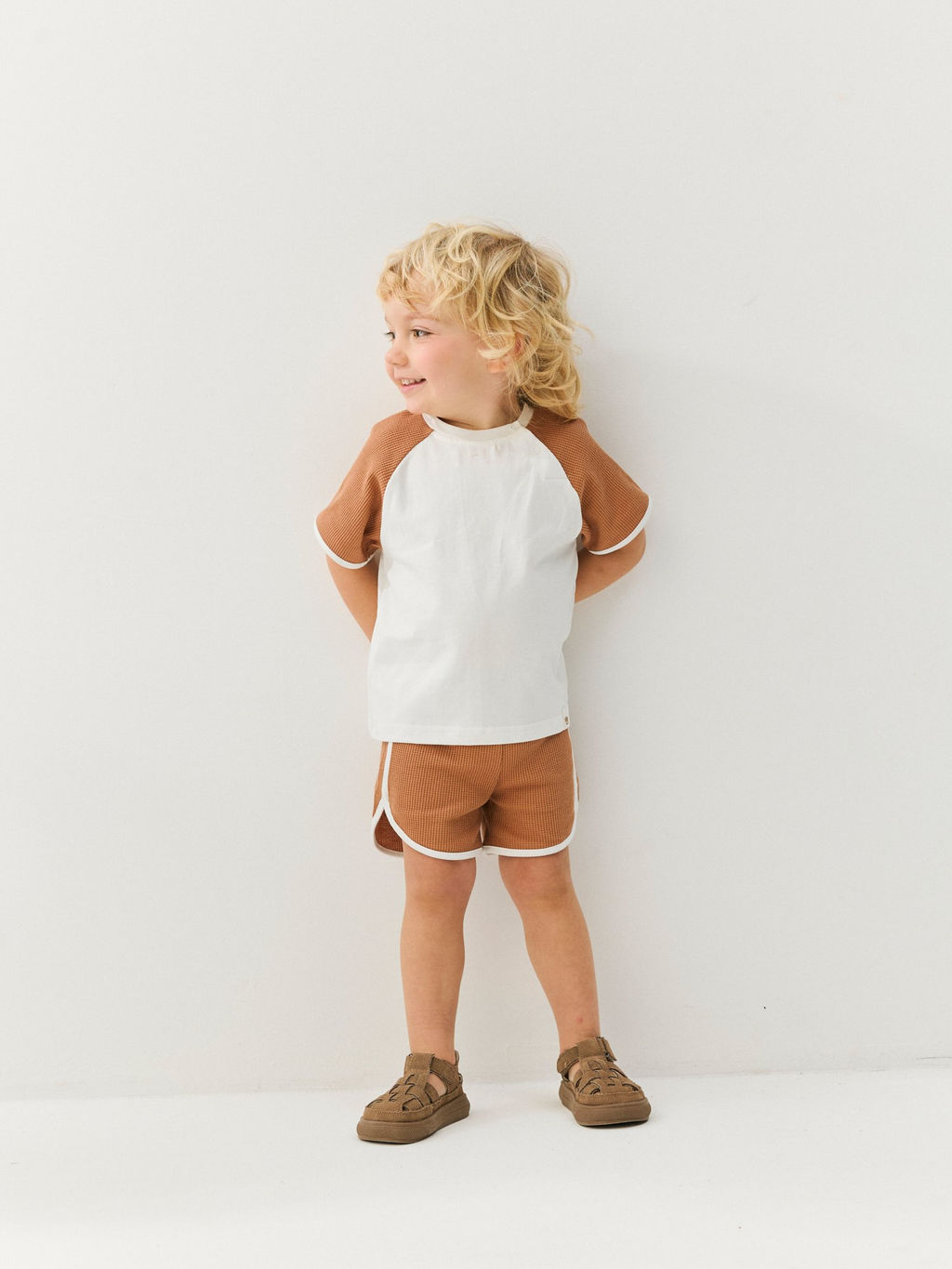 Комплект футболка и шорты Орех из рифленой ткани 0+ - Bungly фото 3