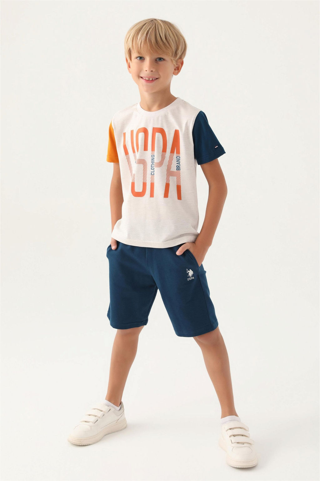 Кремовый пижамный комплект для мальчика - U.s. polo assn фото 2