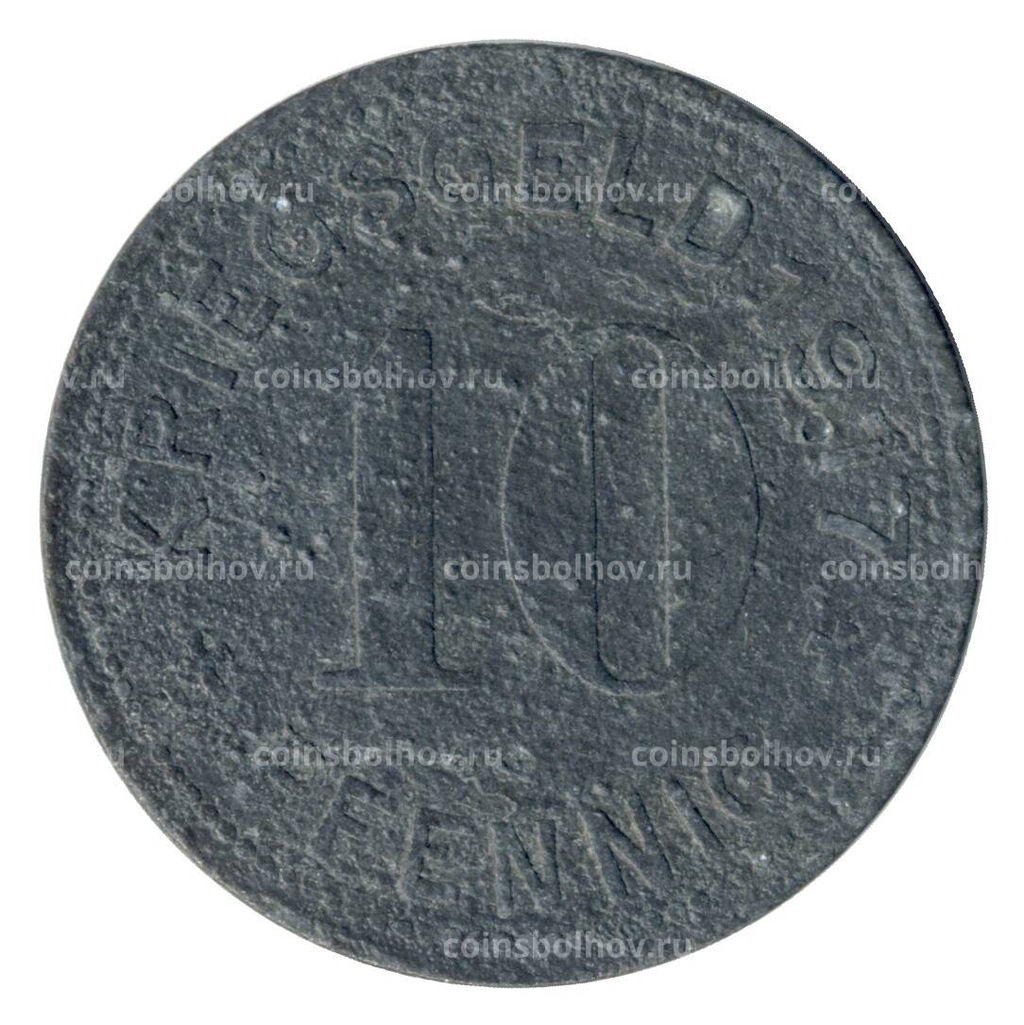 Монета 10 пфеннигов 1917 года Германия  Нотгельд (Меттман)