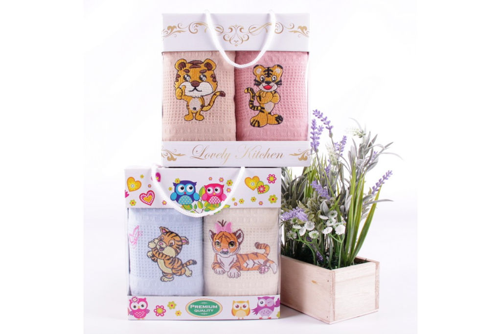 Набор полотенец хлопок Тигр-560-19 40*62 в сумочке 2Р