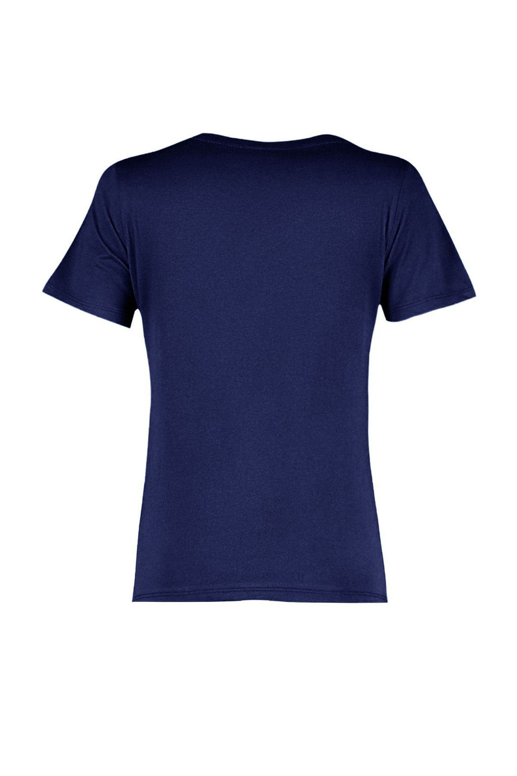 Lacivert %100 Pamuk Basic V Yaka Orme T-Shirt TWOSS23TS00001