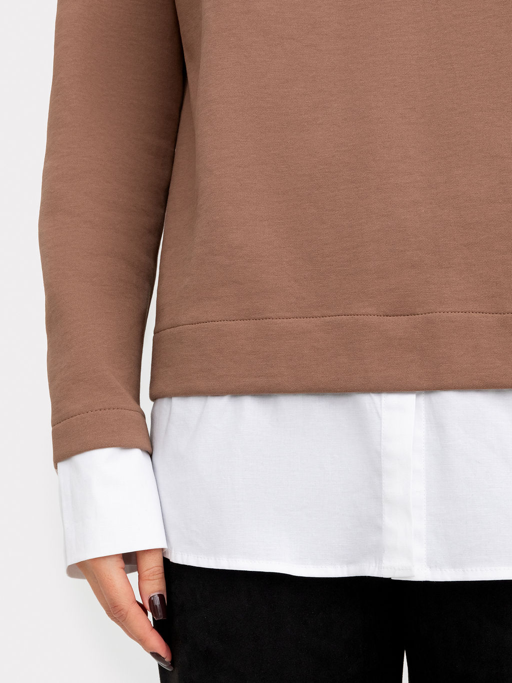 Джемпер женский в таупово-бежевом цвете тауп 122816 - Mark formelle фото 7