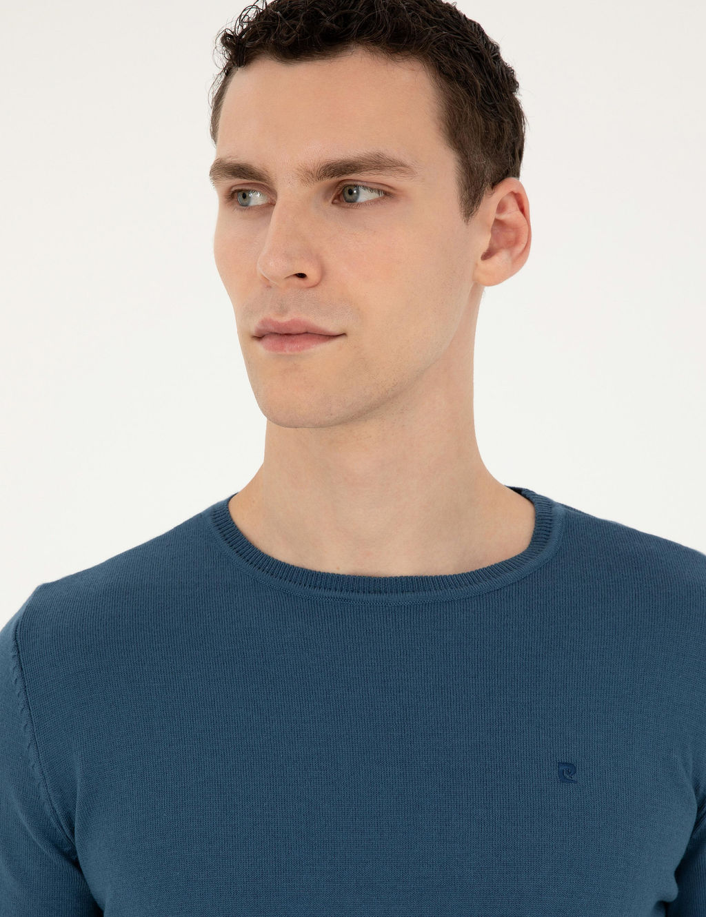 Kobalt Slim Fit Bisiklet Yaka Basic Triko Kazak - Pierre cardin фото 2