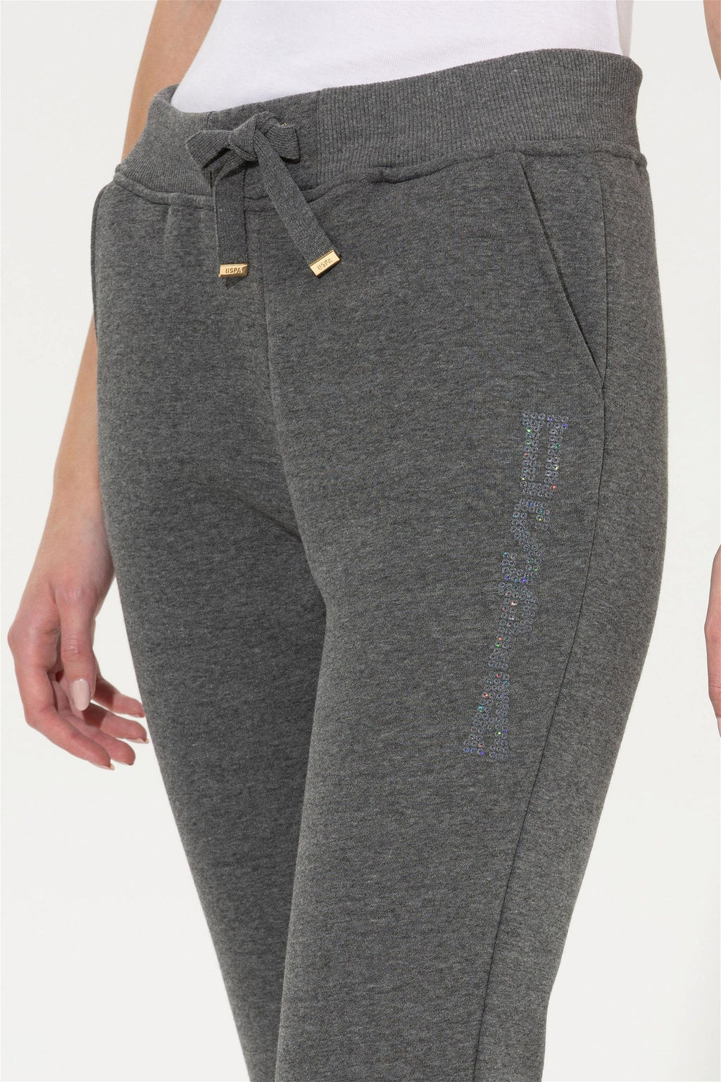 Женские спортивные штаны антрацитового меланжа Неожиданная скидка в корзине - U.s. polo assn фото 6