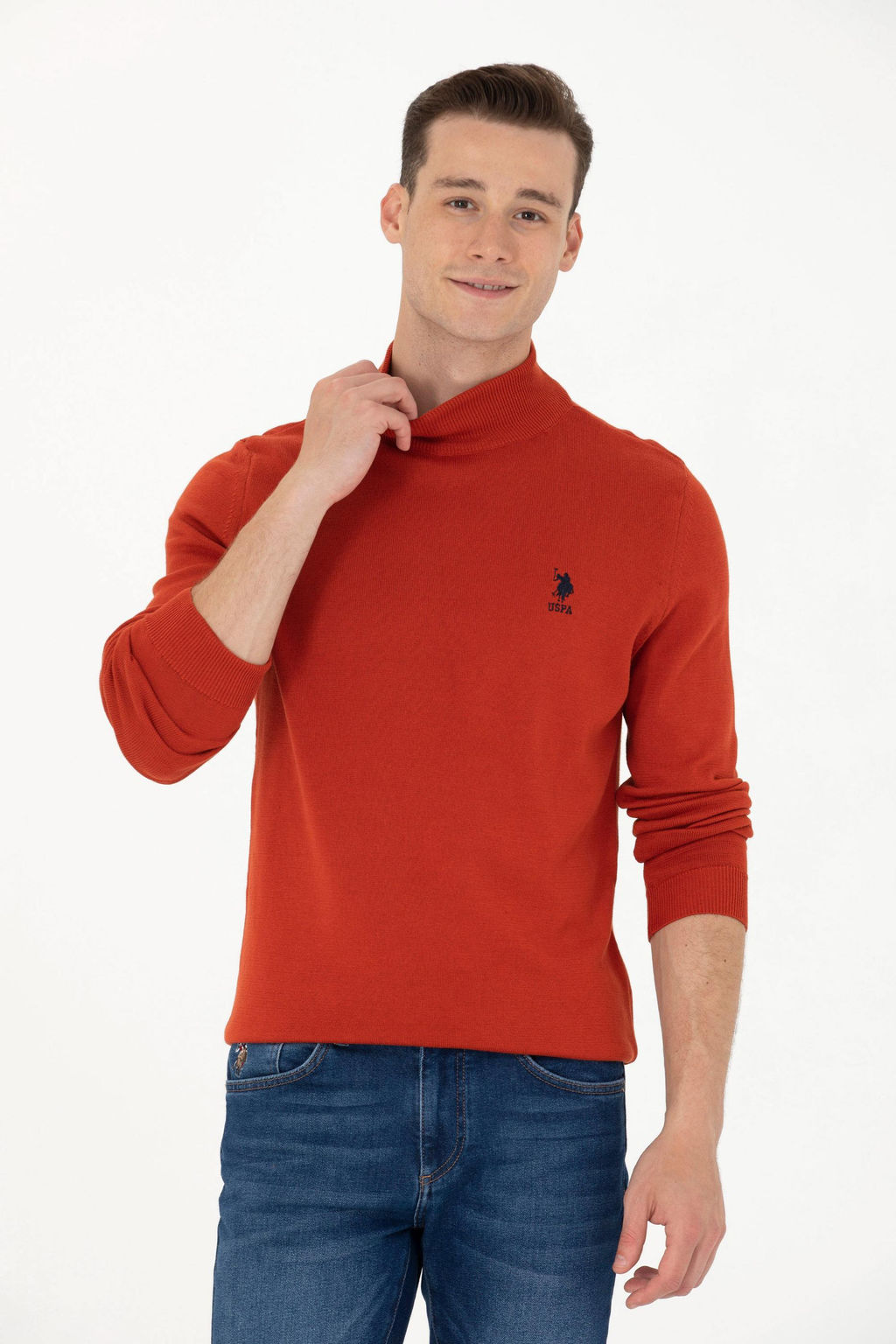 U. S. Polo Assn Мужской базовый свитер с плиткой - U.s. polo assn фото 15