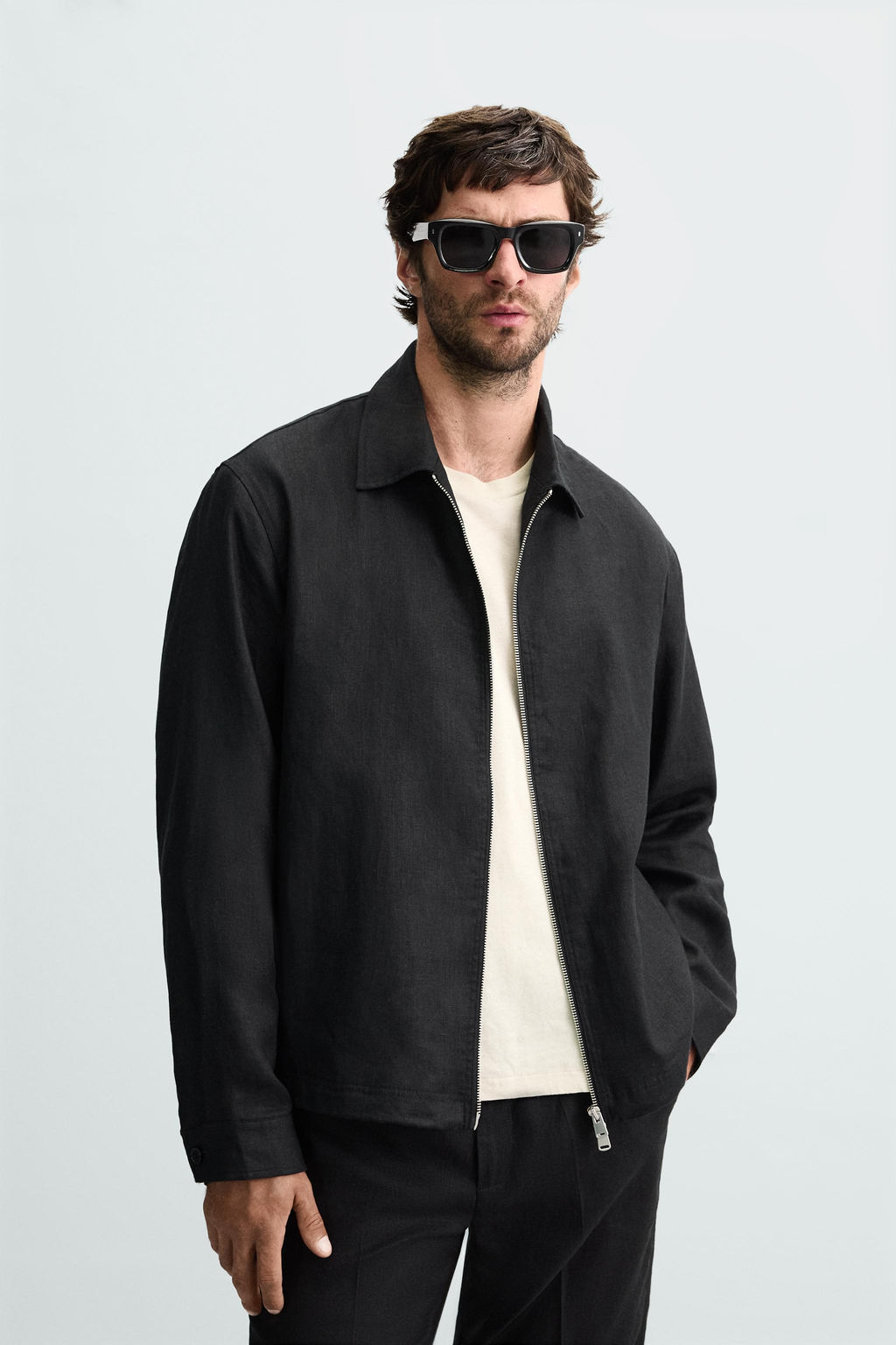 100% LINEN OVERSHIRT - Zara фото 2