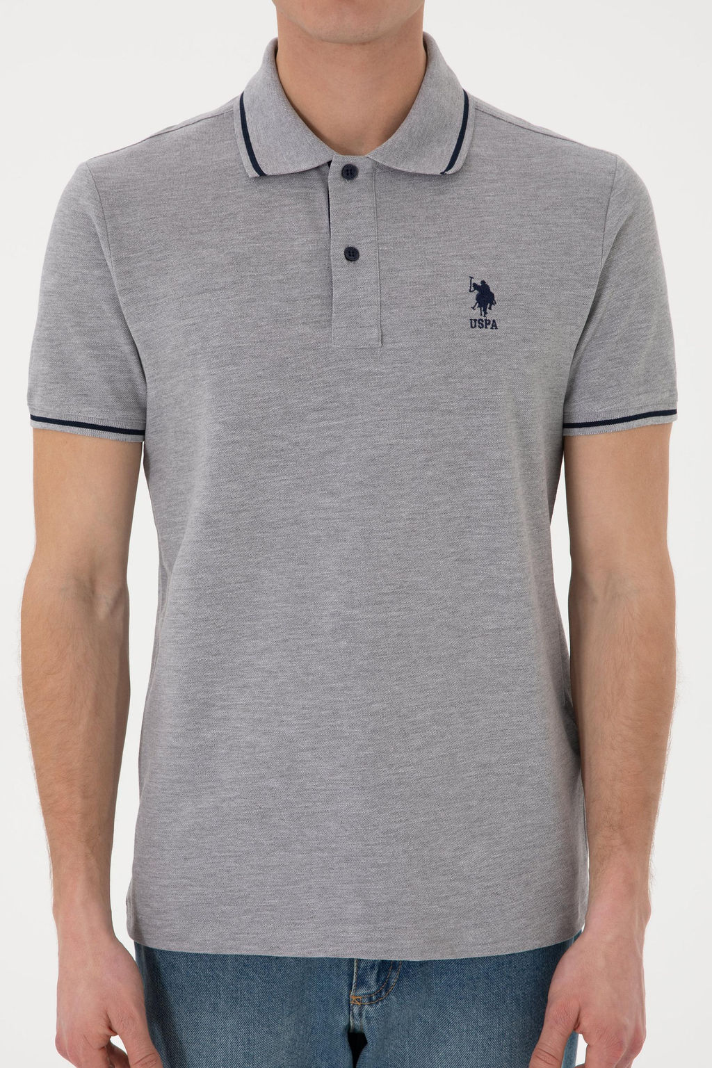 Erkek Gri Melanj Basic Ti__rt Sepette S_rpriz _ndirim - U.s. polo assn фото 7