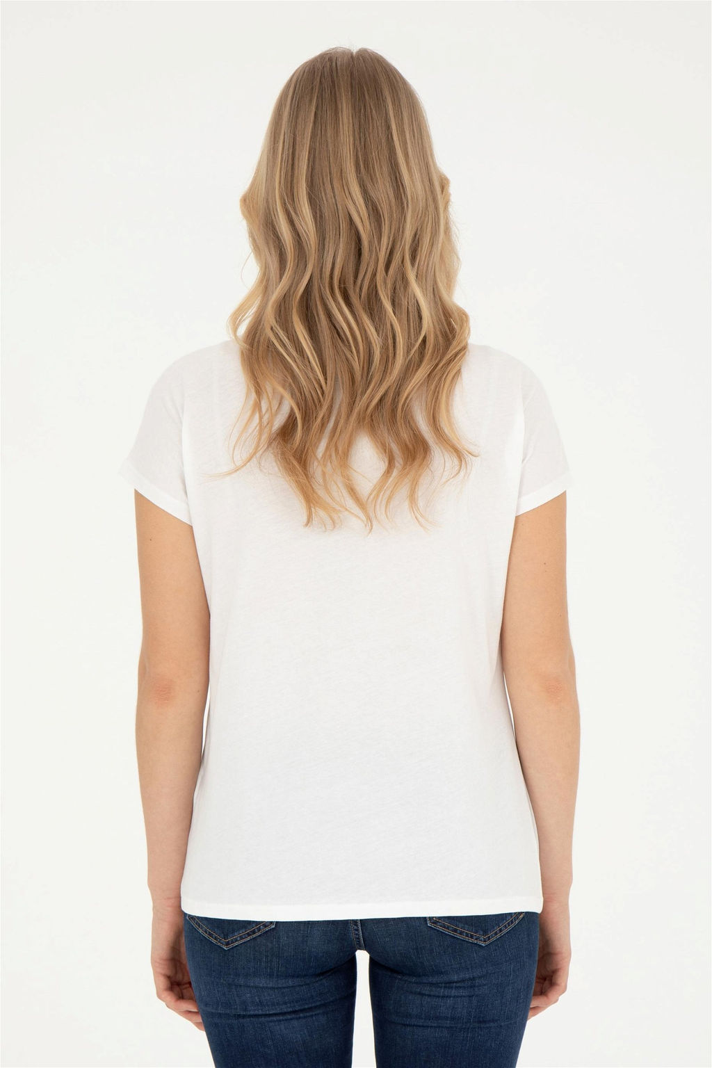 Женская футболка цвета экрю - U.s. polo assn фото 5