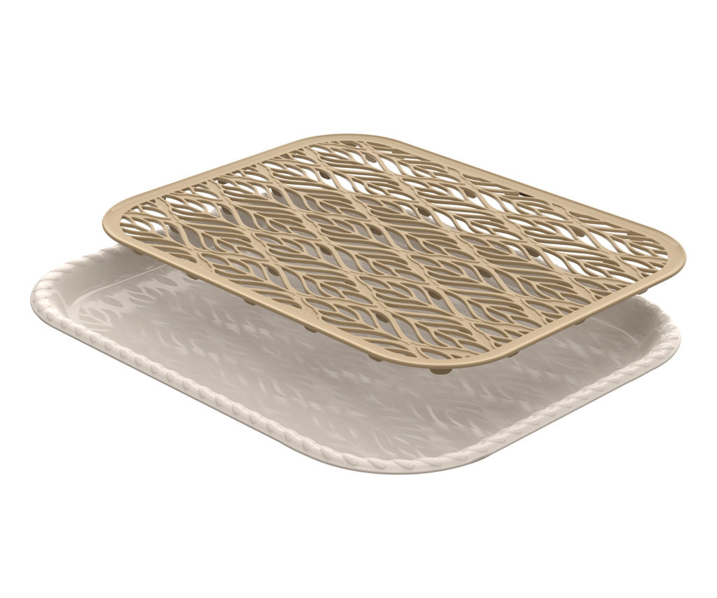 Поднос "Колос" 455*360*23 мм с вкладышем сушилкой, арт. АП 613