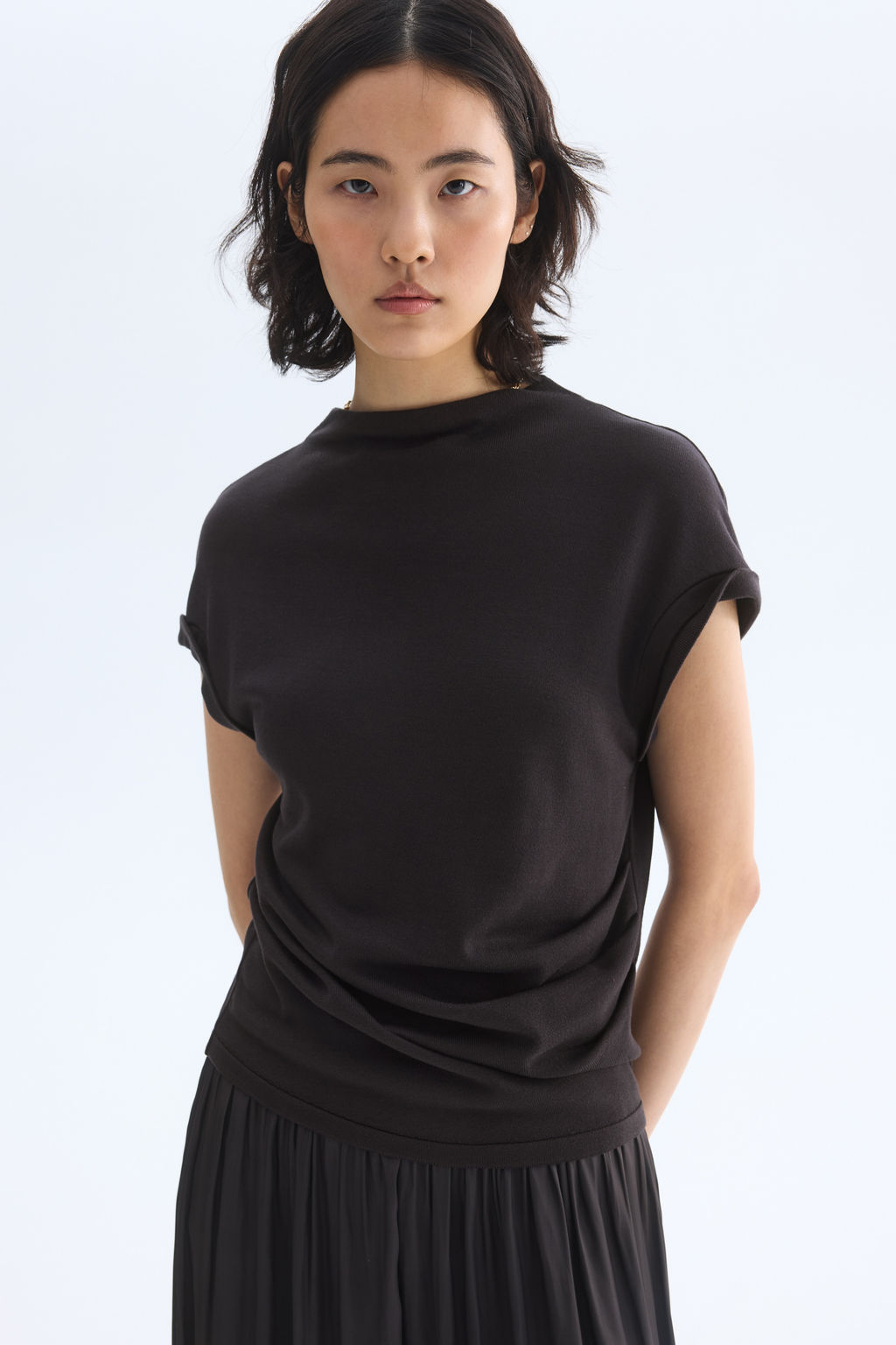 Top drapeado en punto fino - H&m фото 7