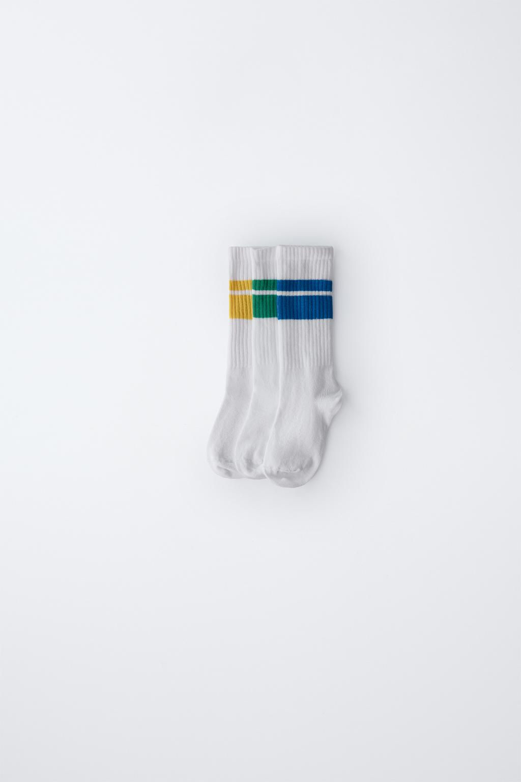 PACK OF THREE STRIPED SOCKS