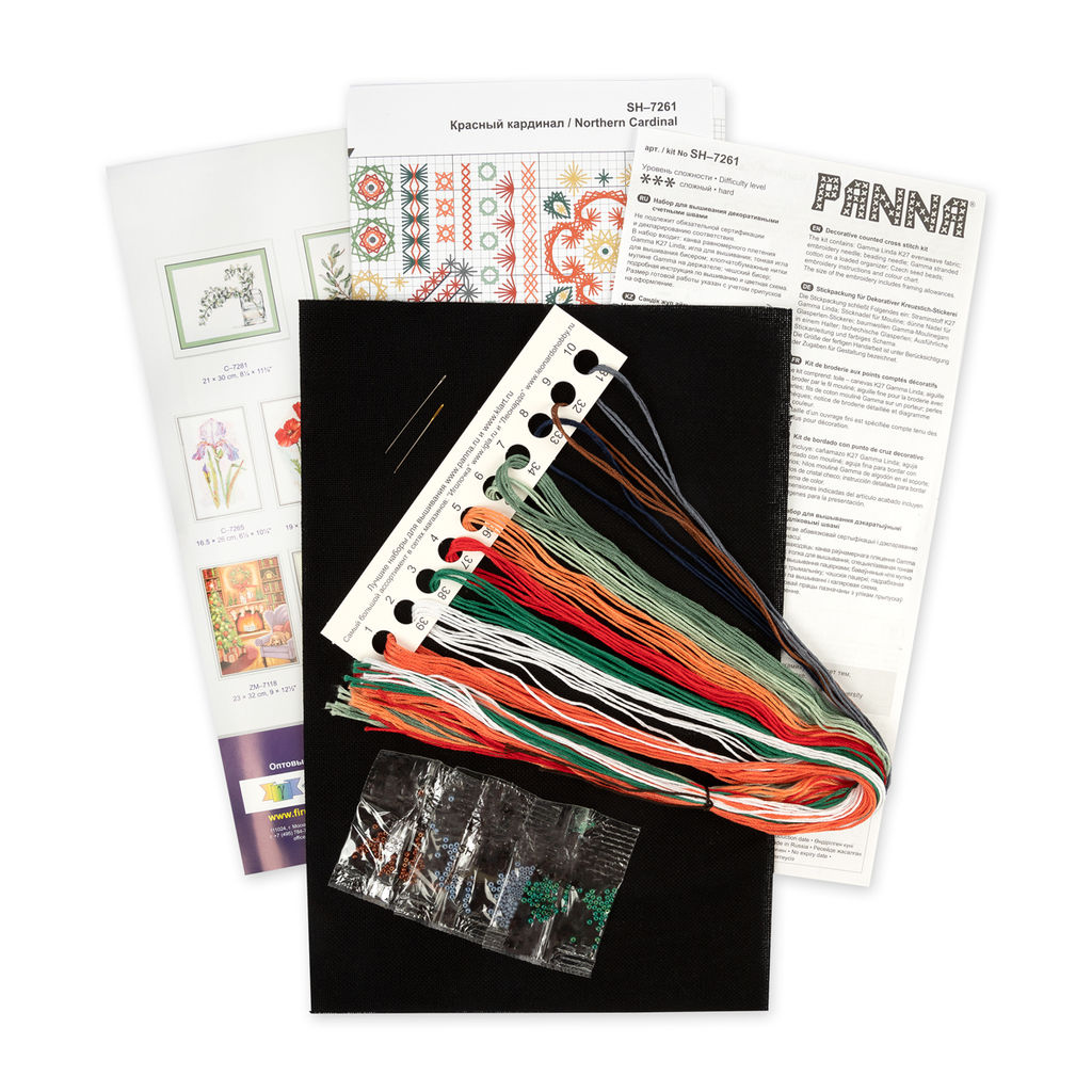Набор для вышивания PANNA SH-7261 Красный кардинал 16.5 х 17 см