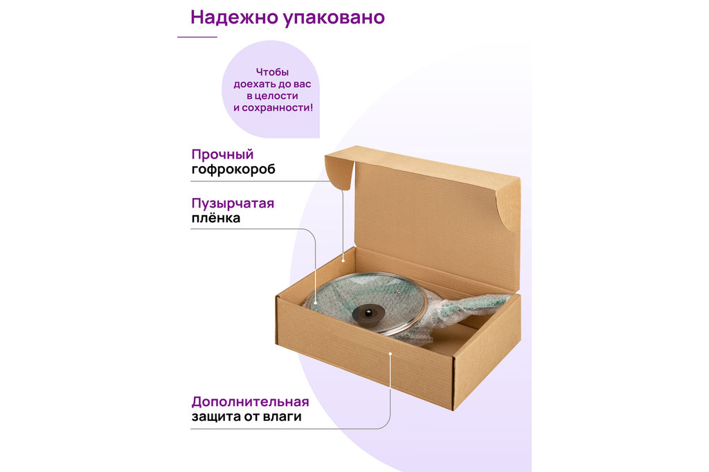 Сковорода глубокая 28 см ГАРМОНИЯ ВКУСА Изумруд С КРЫШКОЙ ф28, н/р, 50*29*12,5 см - Elan gallery фото 11