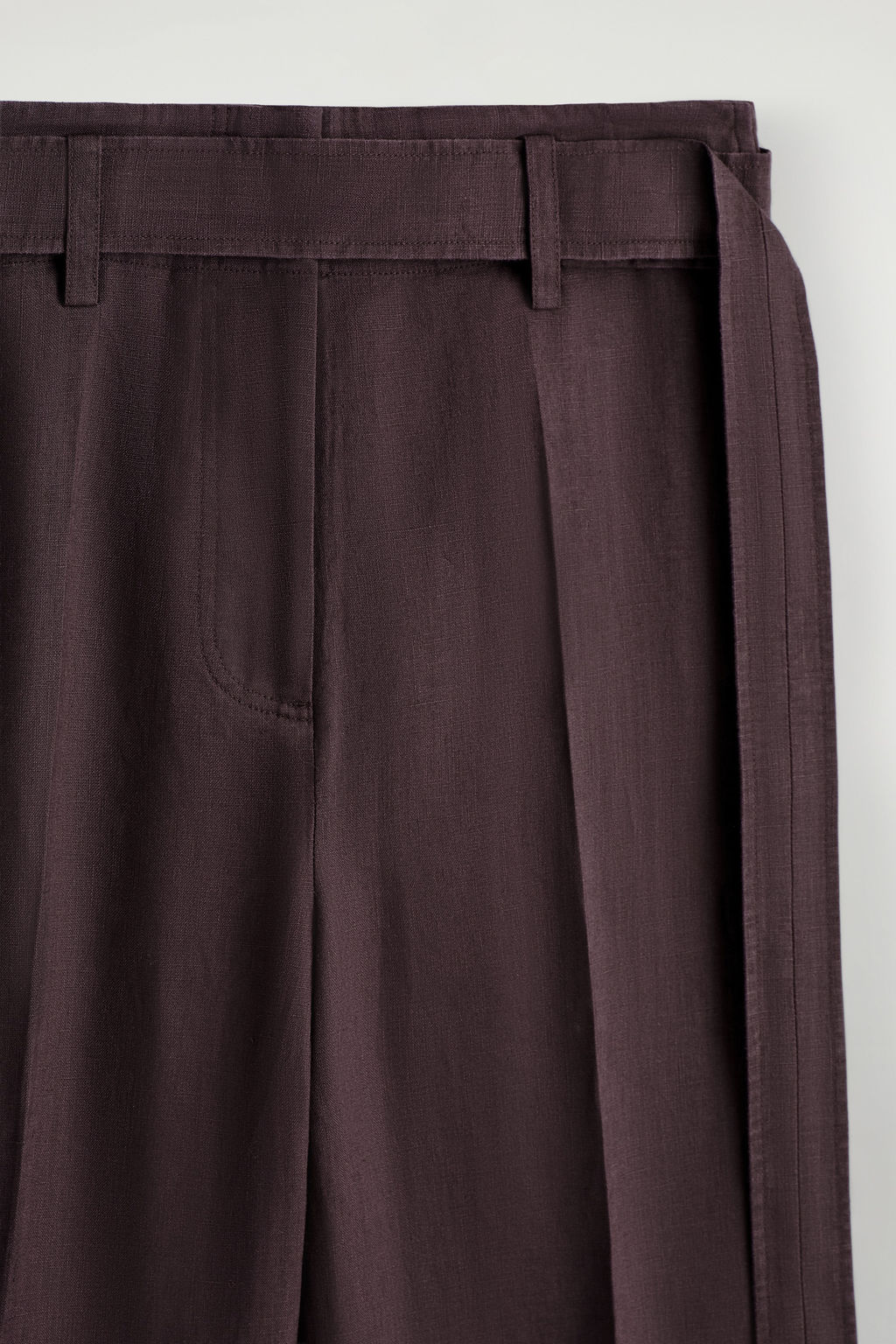 PANTAL?N DE LINO BARREL LEG CON CINTUR?N - H&m фото 10