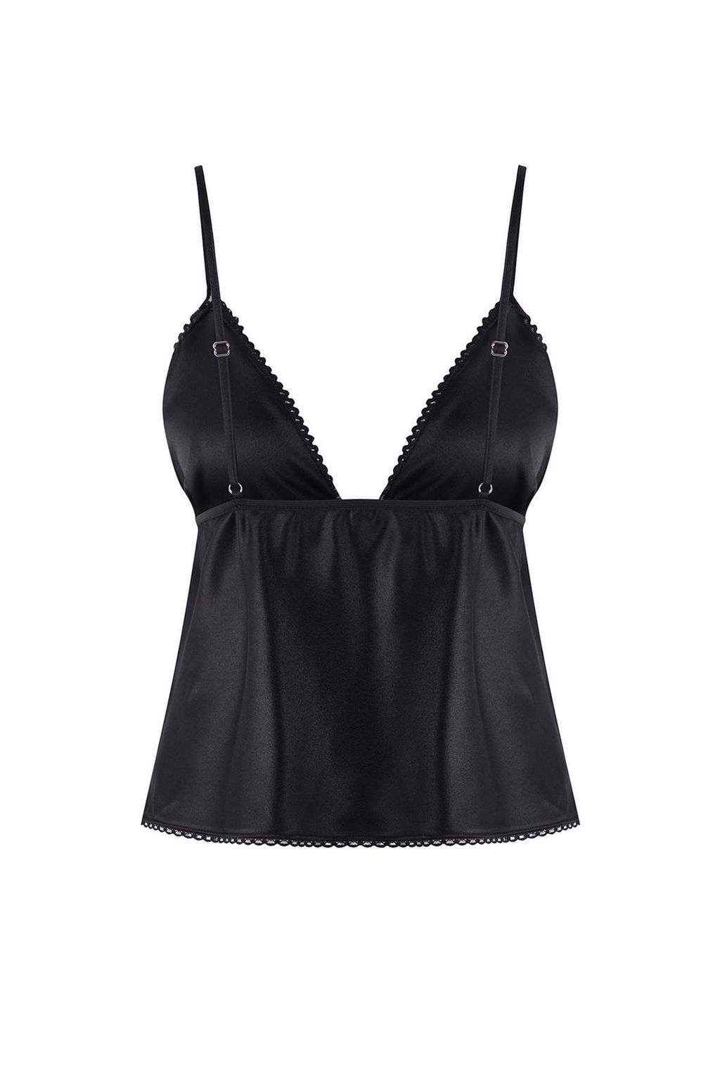 Siyah 4lu Ceyiz Set Saten Dokuma Gecelik+Sabahl?k+Pijama Tak?m? THMAW26PT00210 - Trendyolmilla фото 13