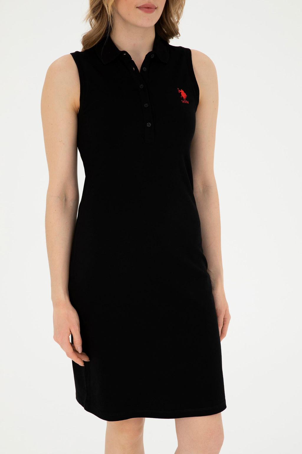 Женское черное трикотажное платье - U.s. polo assn фото 13
