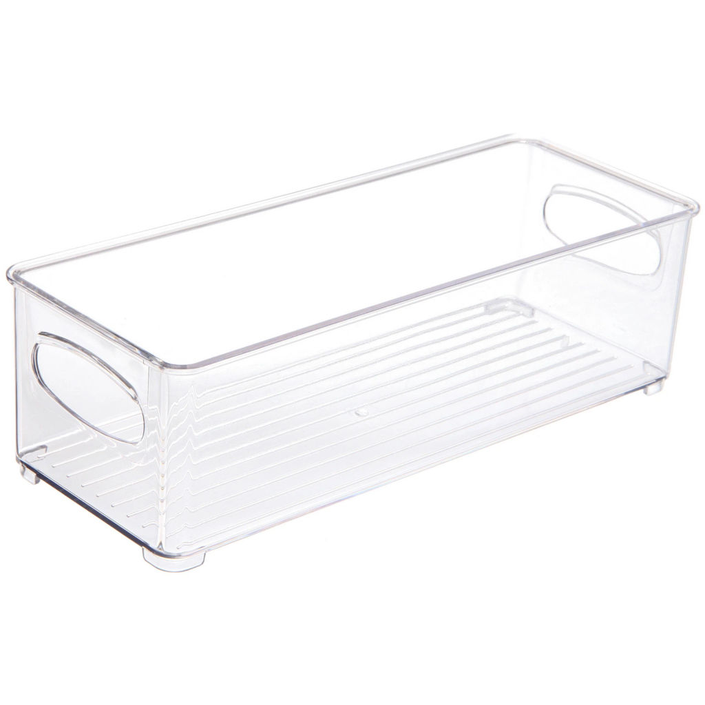 Цена за 2 шт. Органайзер для хранения универсальный "ФЛАТТО", прозрачный, 25.4*10*7см