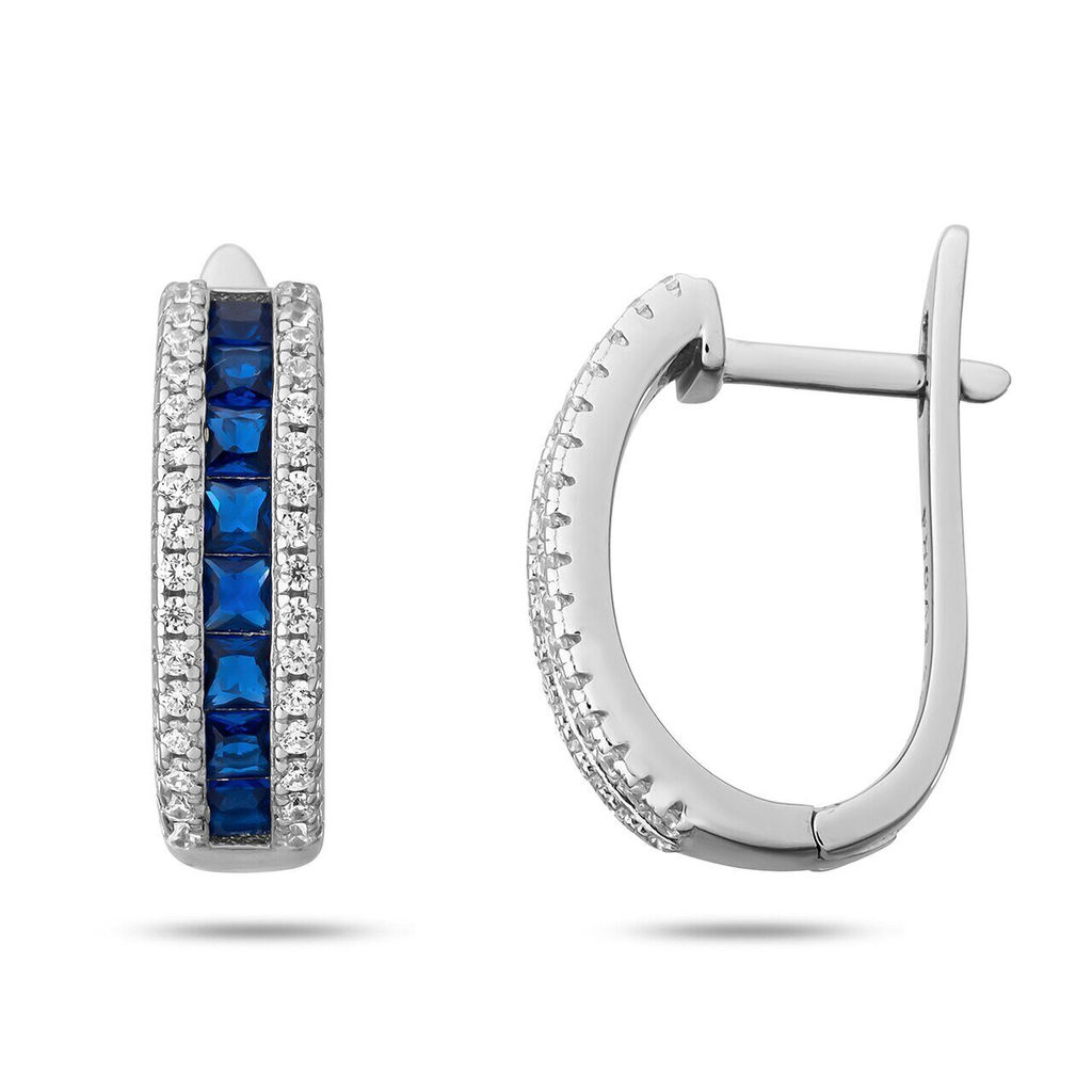 Серьги, куб.циркон., МЦВА399с