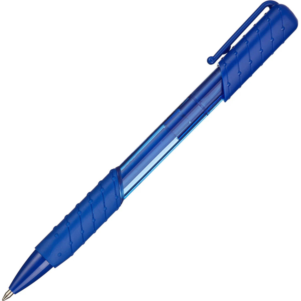 Ручка шариковая автомат. KORES К6 автомат треуг.корп,манж.,0,5мм, син  фото 2