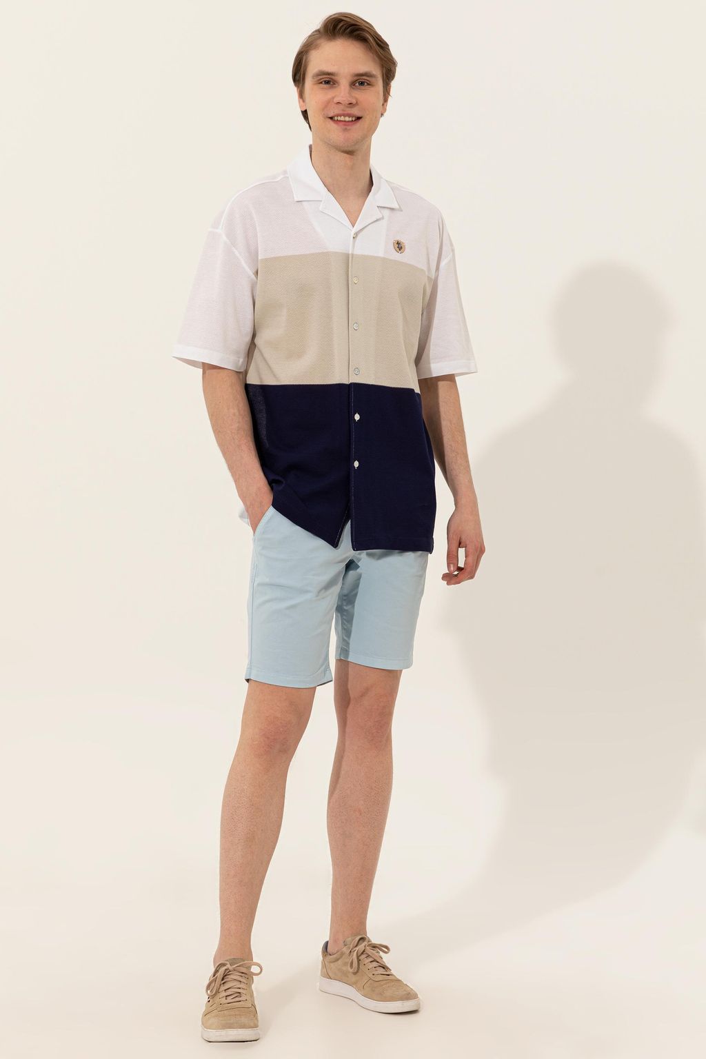 U. S. Polo Assn Мужские голубые тканые шорты - U.s. polo assn фото 3