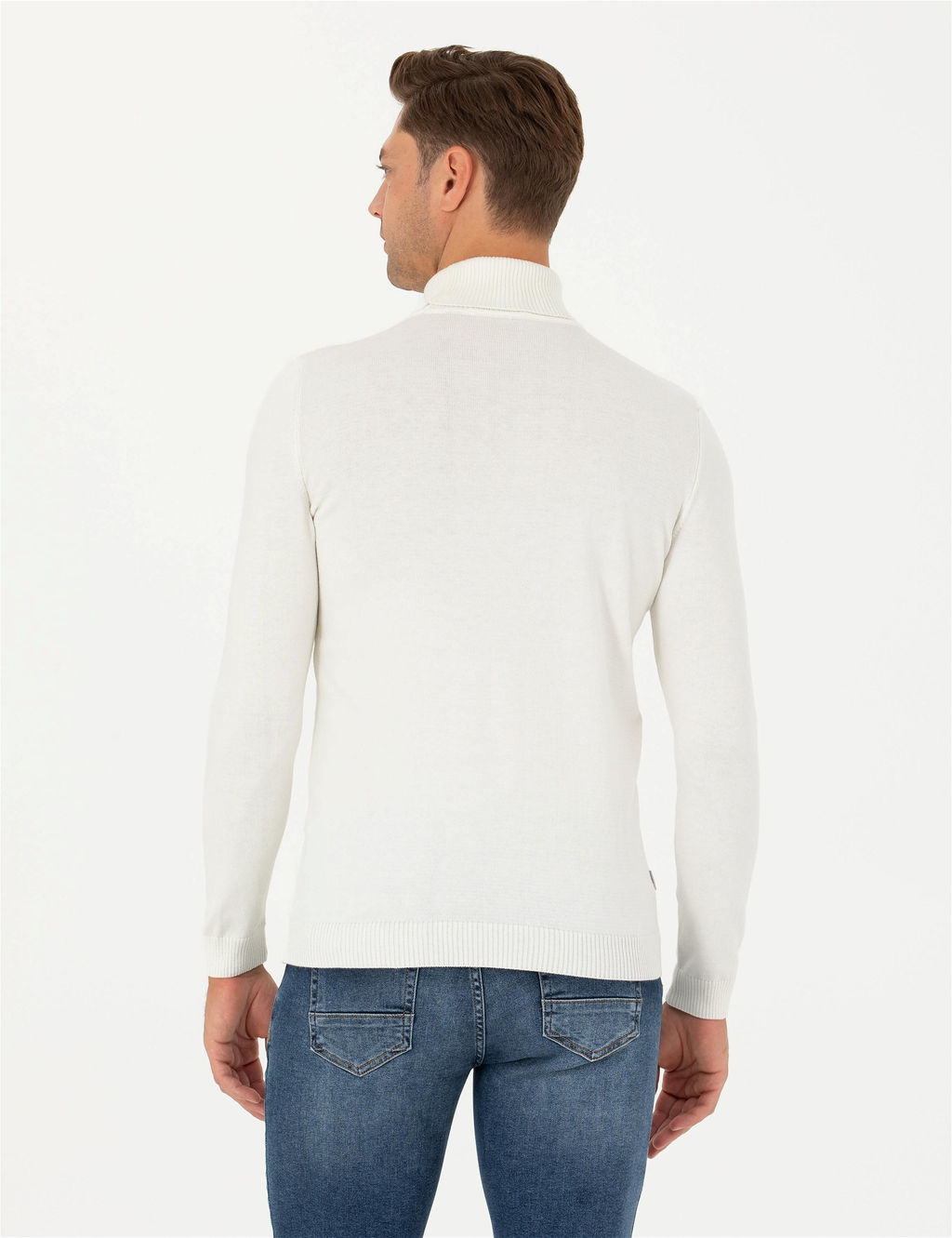 Ekru Slim Fit Bal_k__ Yaka Triko Kazak - Pierre cardin фото 5