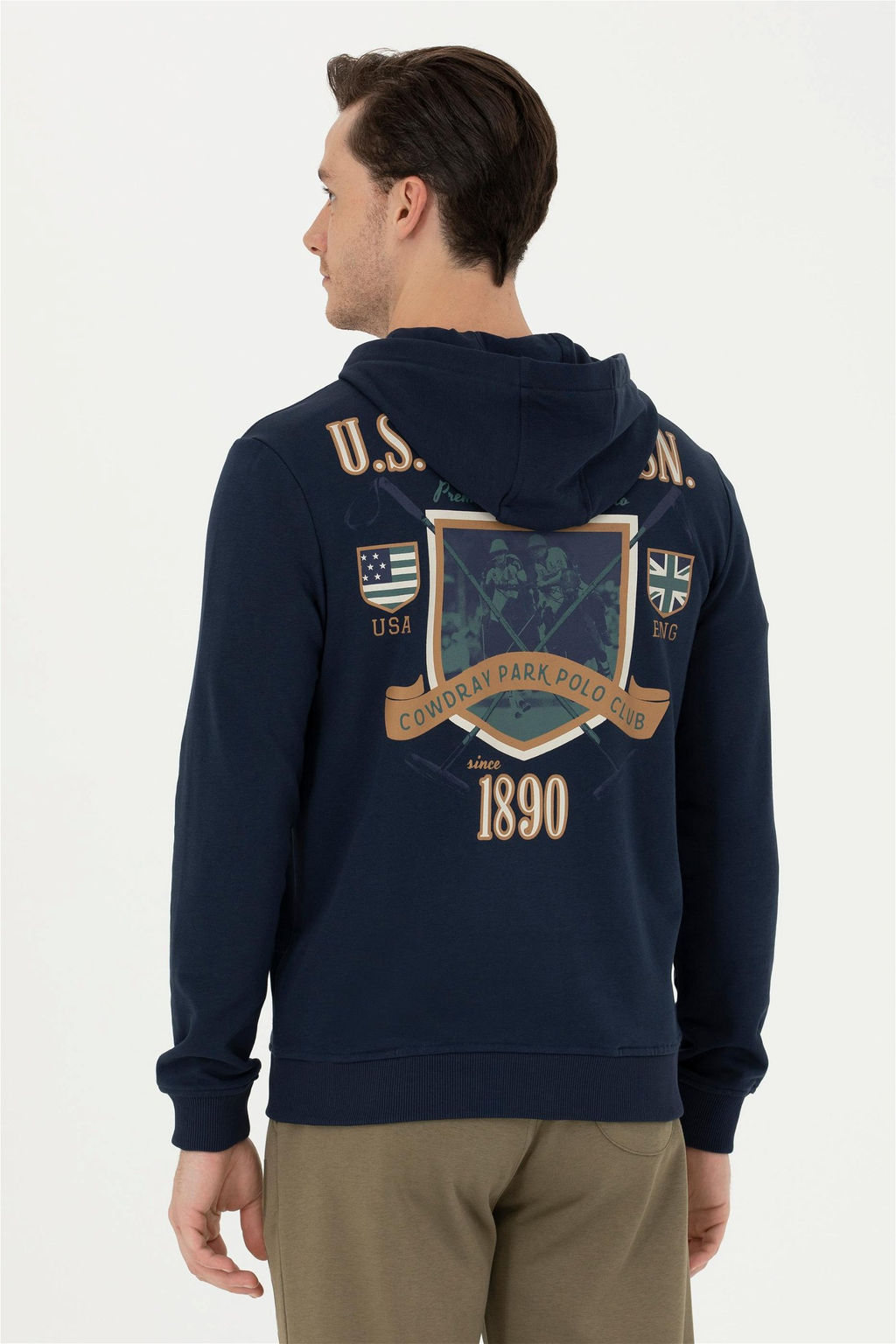 Мужской темно-синий вязаный кардиган - U.s. polo assn фото 12