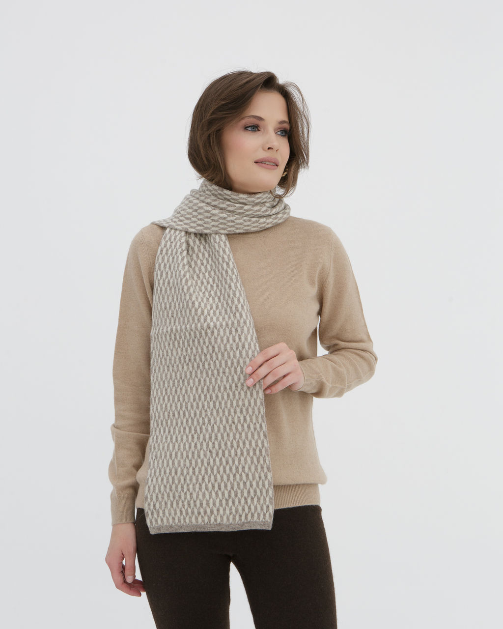 Шарф из шерсти яка UL AB серый