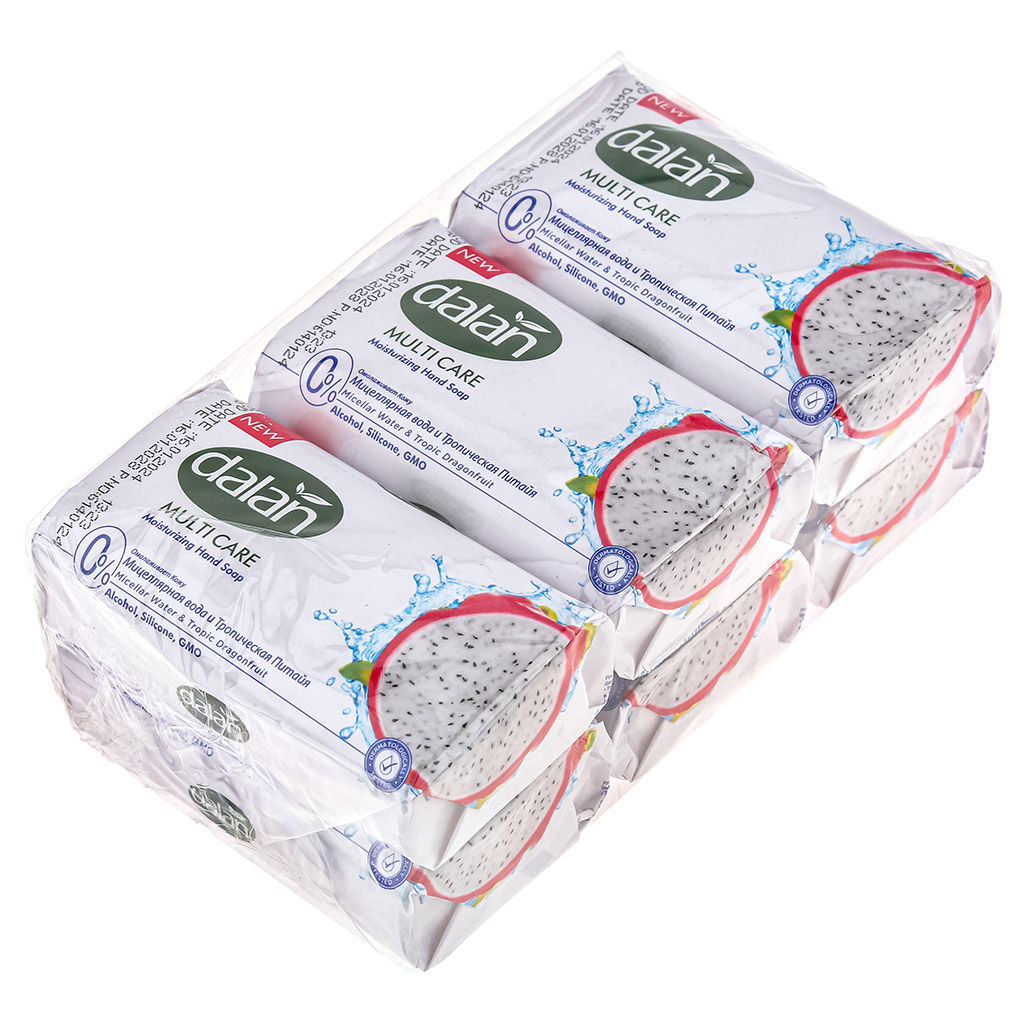 Мыло туалетное твердое Dalan Multi Care 150г, Мицелярная вода и Питайя (Турция)  фото 4
