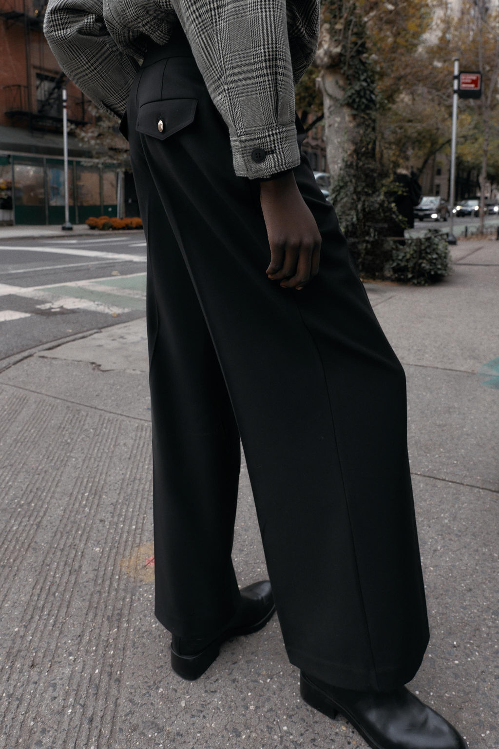 PANTAL?N ANCHO TIRO ALTO / Negro - Zara фото 5