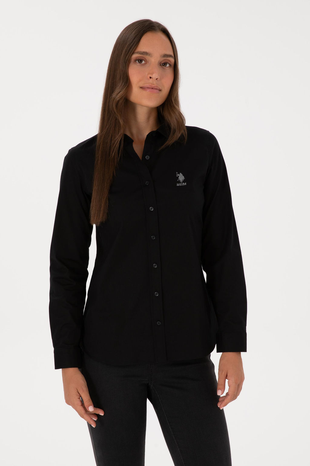 Kad_n Siyah Uzun Kollu Basic G_mlek Sepette S_rpriz _ndirim - U.s. polo assn фото 3