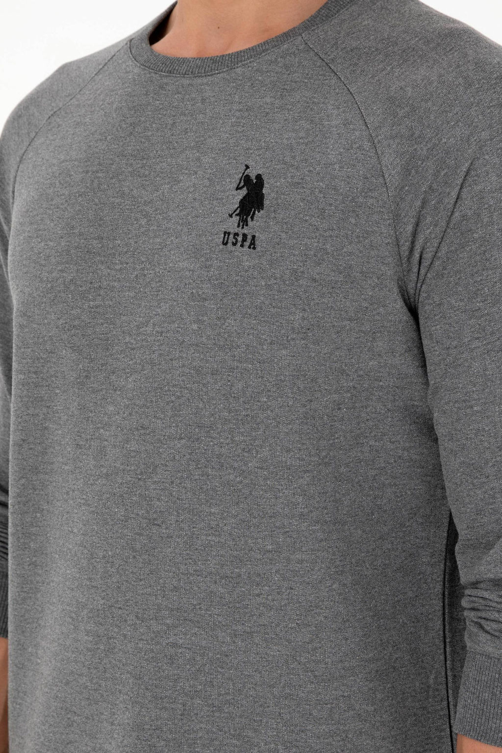 Erkek Antrasit Melanj Basic Sweatshirt