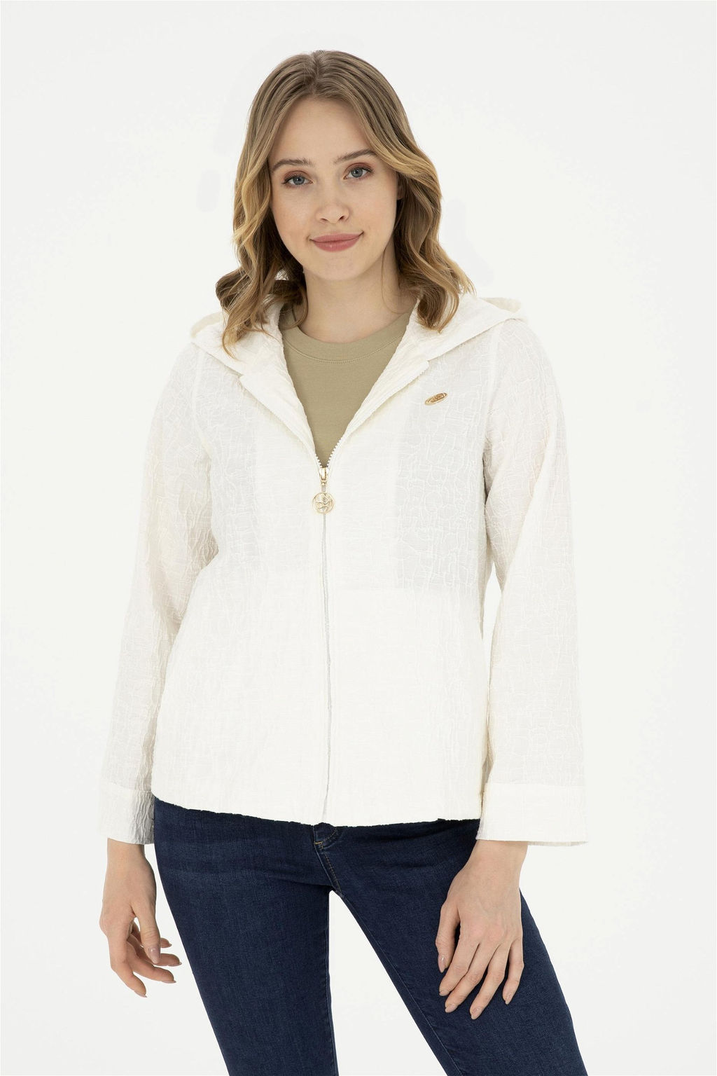 Женская белая рубашка с длинным рукавом - U.s. polo assn фото 3