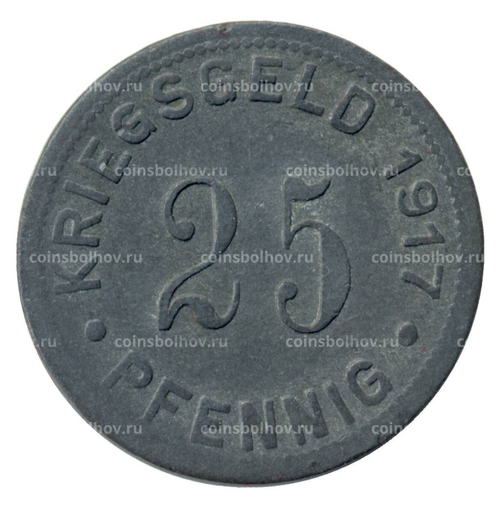 Монета 25 пфеннигов 1917 года Германия  Нотгельд (Мюнстер)