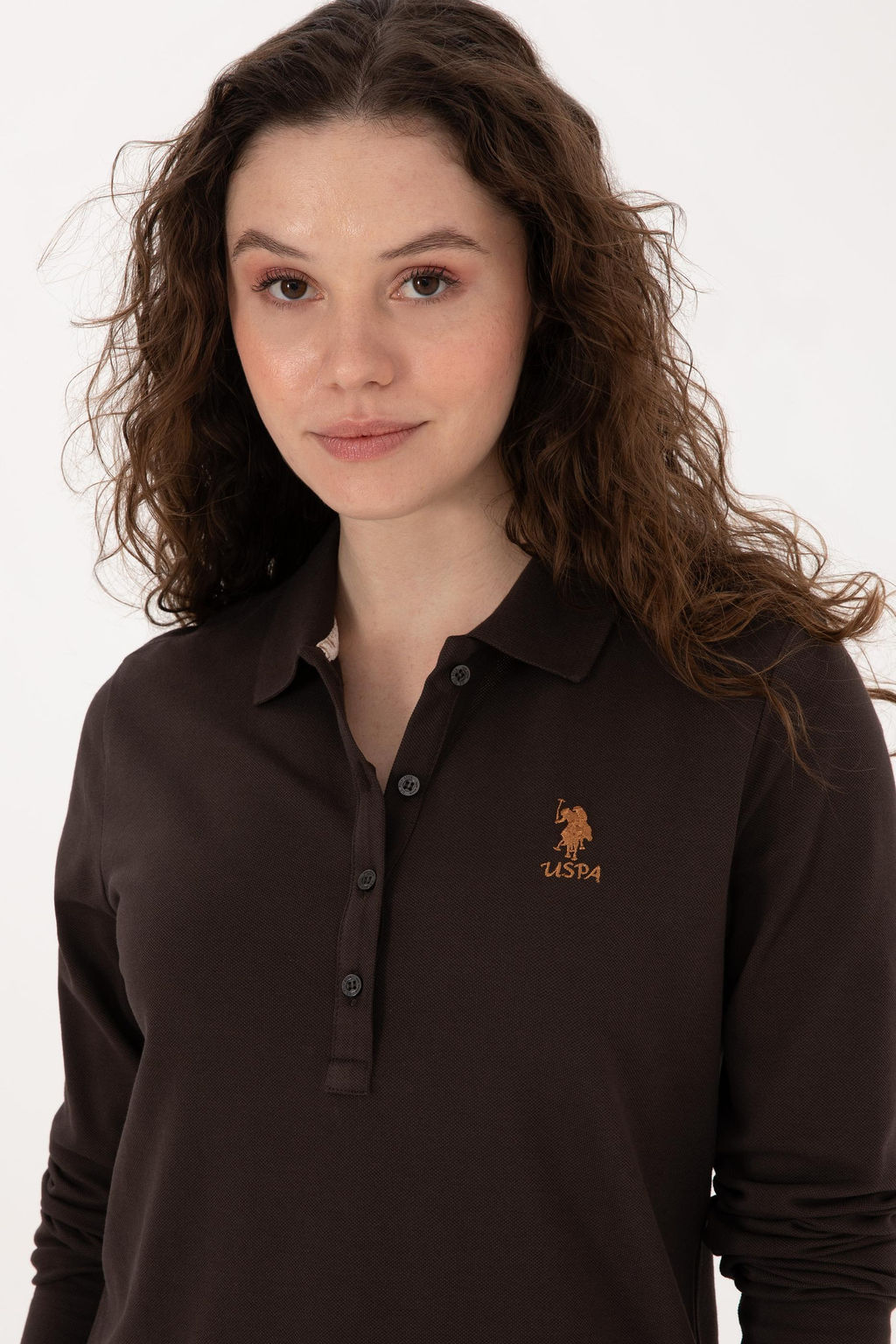 Kad_n Koyu Kahverengi Basic Sweatshirt - U.s. polo assn фото 2