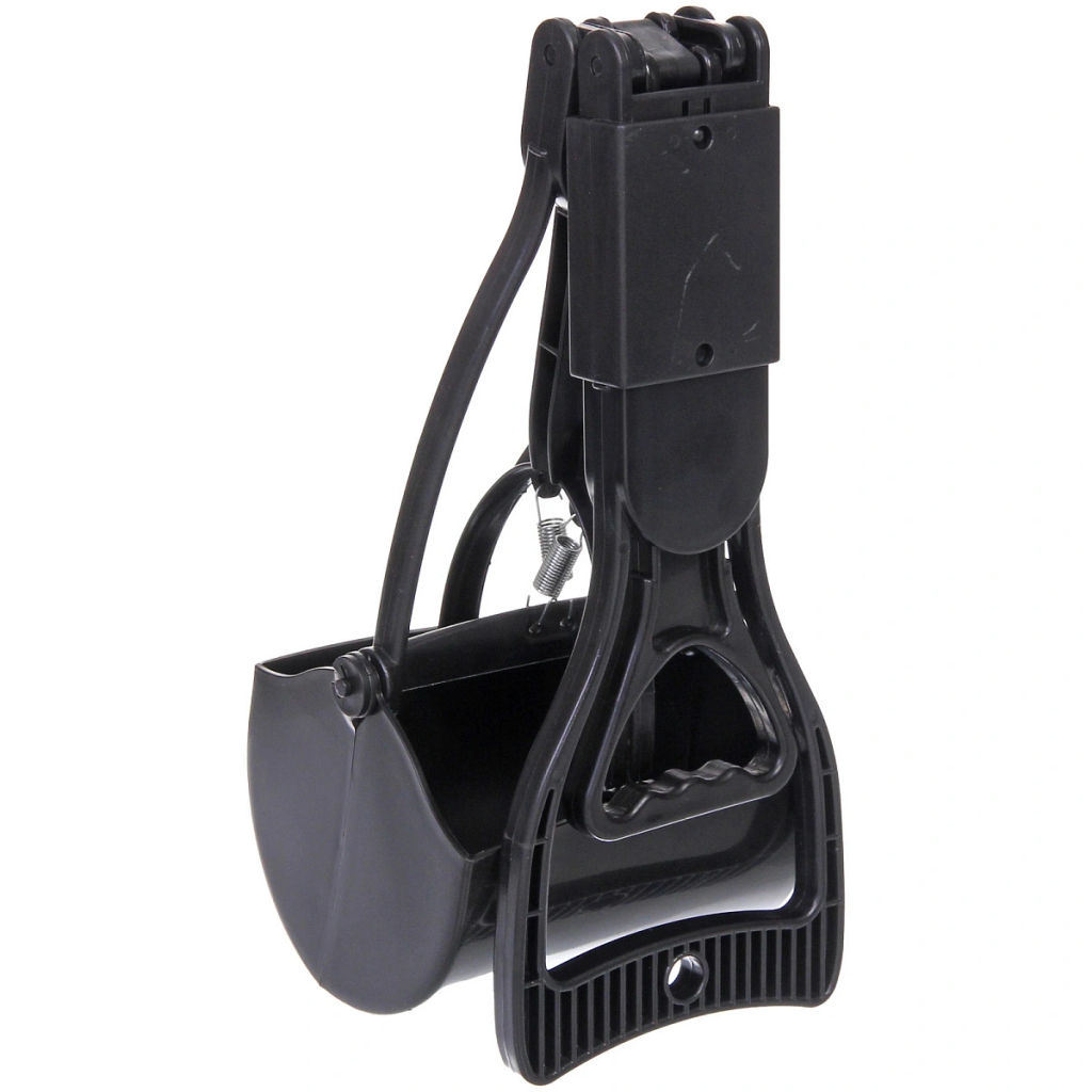 Совок - ковш для уборки за животными "Безконтактный", цвет черный, 60*30*13,5см (лейбл)