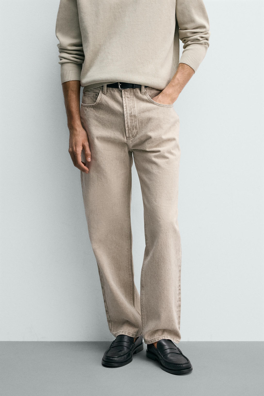 JEANS STRAIGHT ANKLE FIT ORIGINS / Gris claro