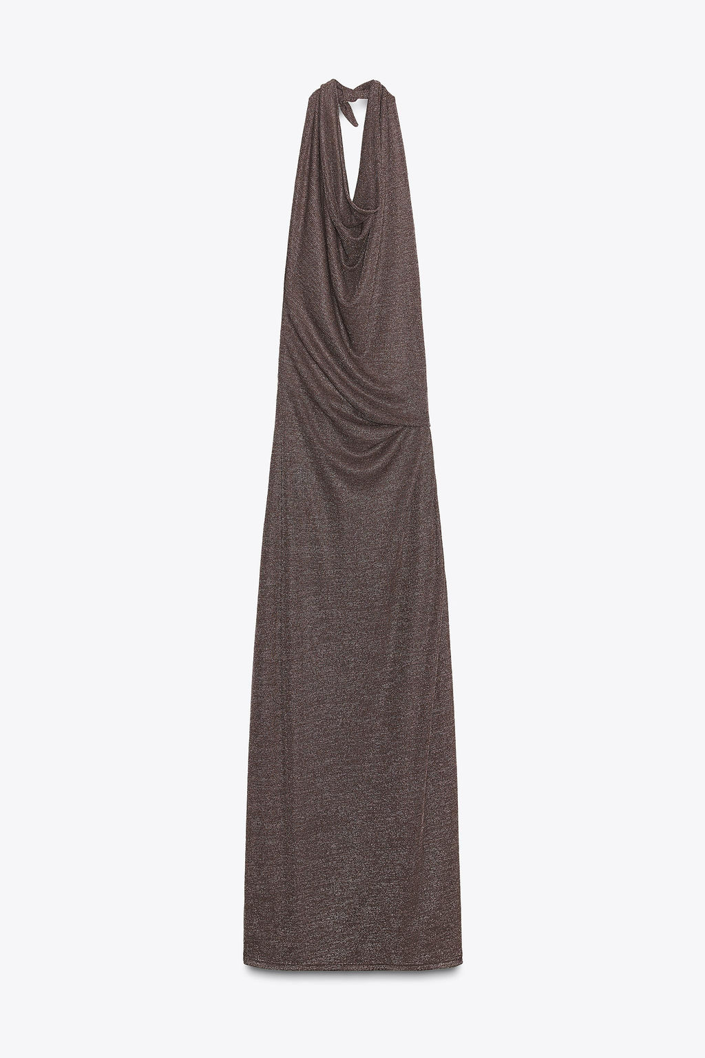METALLIC THREAD OPEN BACK MAXI DRESS - Zara фото 16