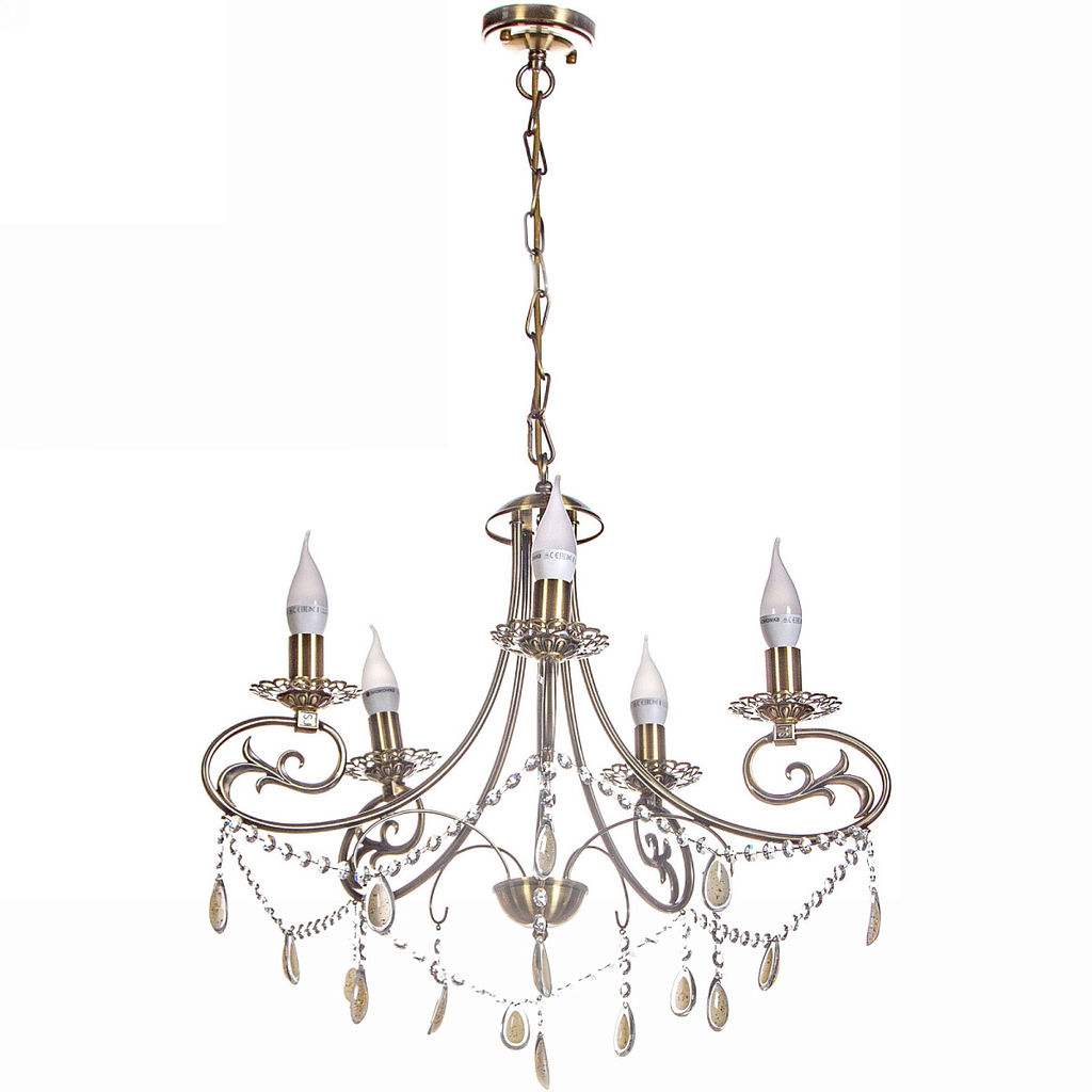 Люстра подвесная в стиле барокко "Biscotti" 5*40Вт Е14 6-MDG5932/5AB