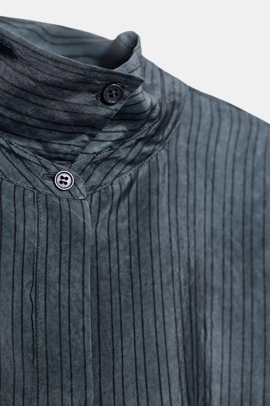 CAMISA OVERSIZE FLUIDA RAYAS ZW COLLECTION / Azul - Zara фото 8