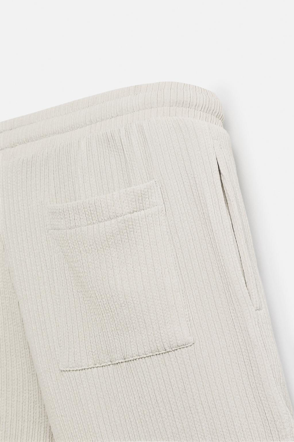 IRREGULAR TEXTURED BERMUDA SHORTS - Zara фото 9