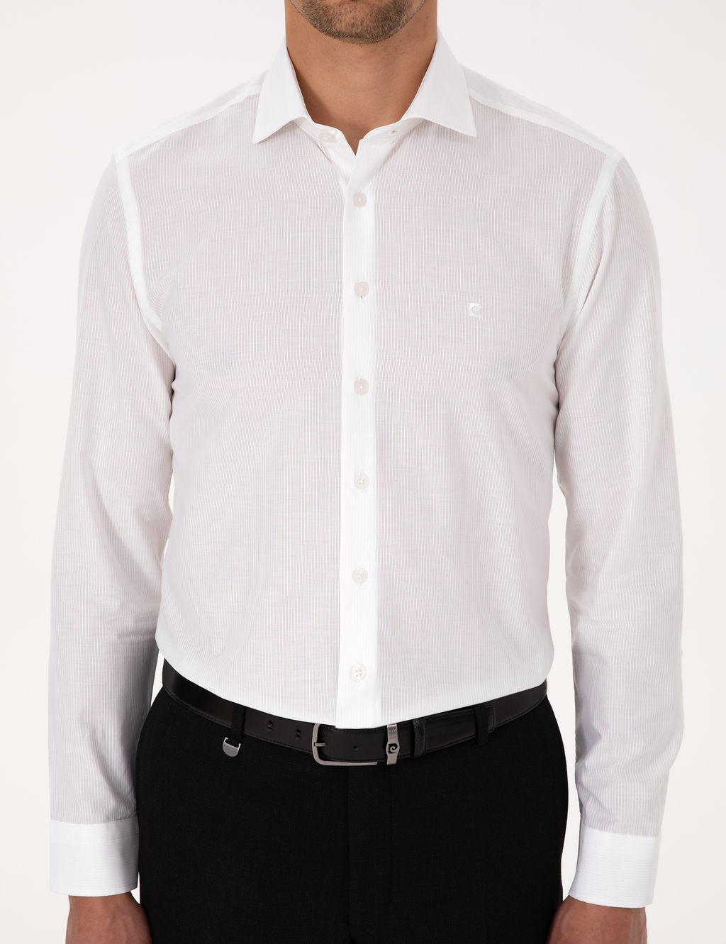 Beyaz Slim Fit Uzun Kollu G_mlek