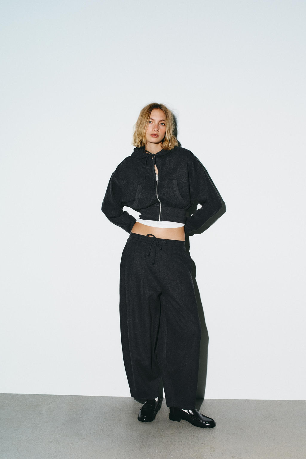 BALLOON RIBBED TROUSERS