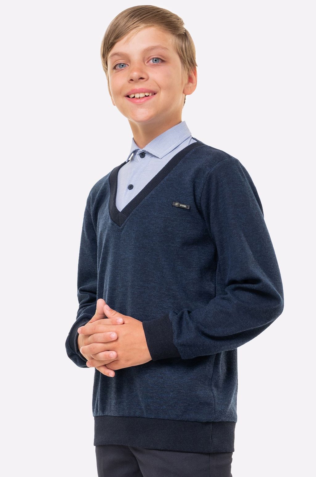 Джемпер-рубашка для мальчика Happyfox
