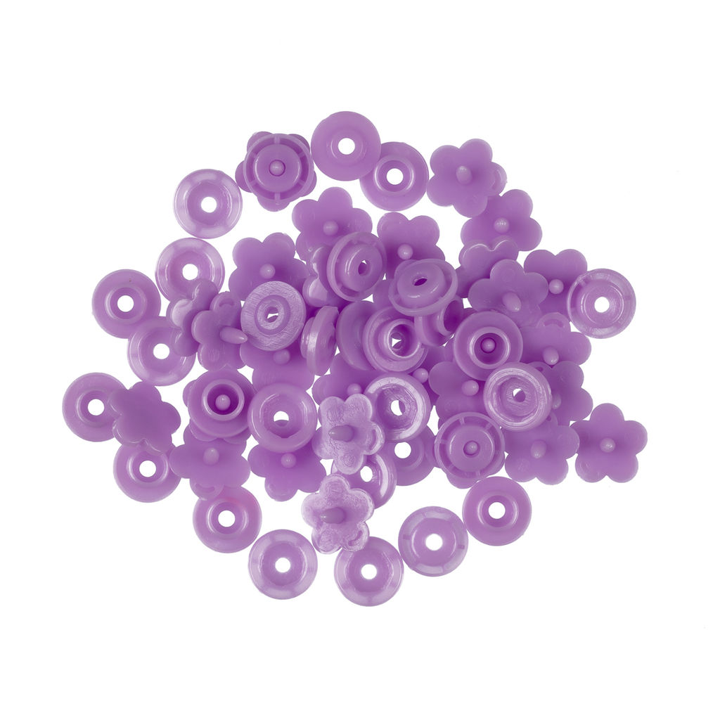 Кнопка Micron POM-12 FL/500 Кнопки пластиковые пластик d 12 мм 500 шт. № 013 фиолетовый