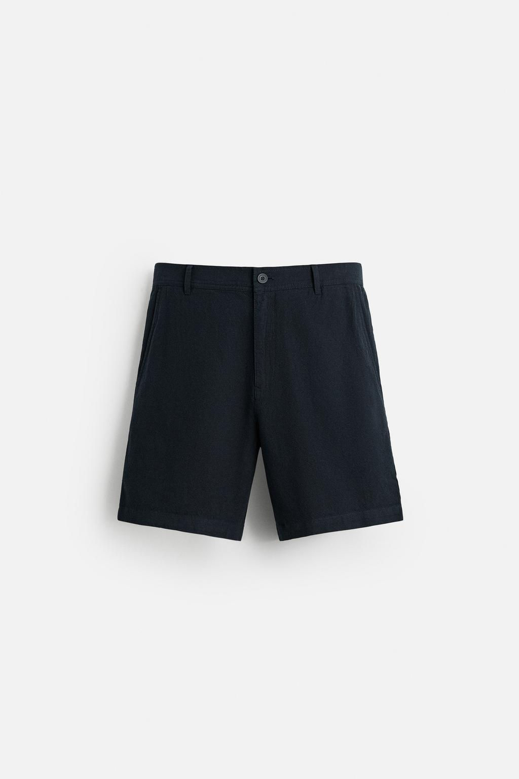 COTTON/LINEN BERMUDA SHORTS - Zara фото 17