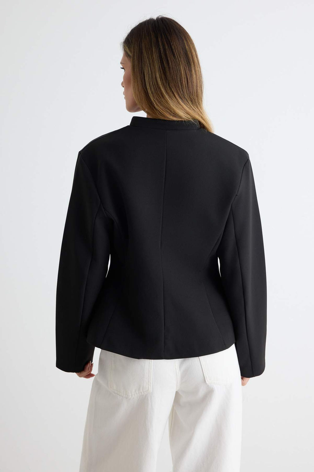 Siyah S_s Kapama D__meli Blazer Ceket TWOAW27BC00020 - Trendyolmilla фото 4