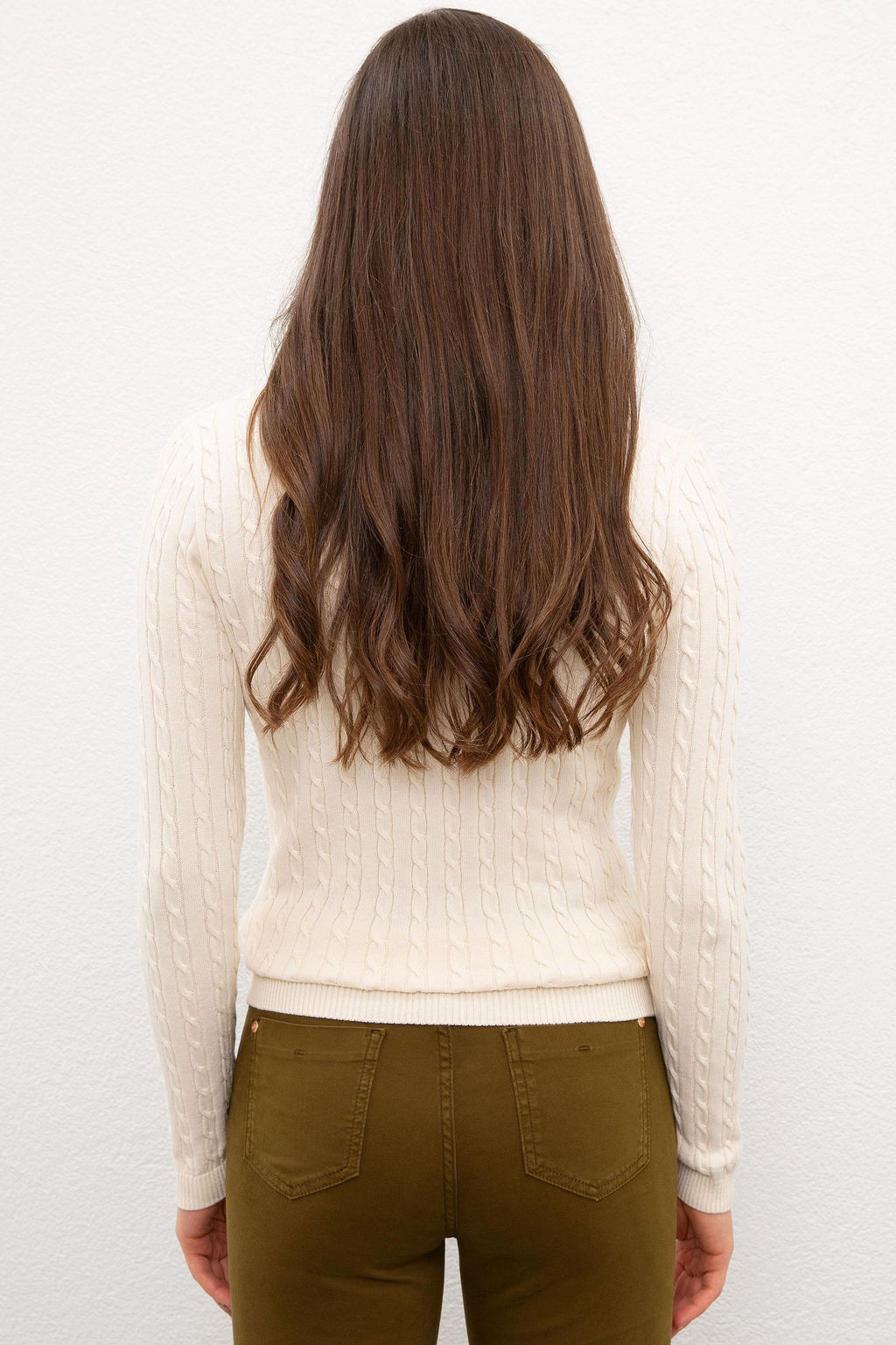 Женский базовый свитер цвета экрю Неожиданная скидка в корзине - U.s. polo assn фото 3